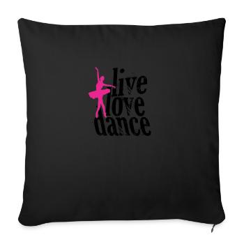 DANCE - Sofa pillowcase 17,3'' x 17,3'' (45 x 45 cm) - black - Front