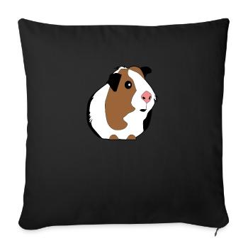guinea pig guinea pig guinea pig - Sofa pillowcase 17,3'' x 17,3'' (45 x 45 cm) - black - Front