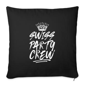 L’équipe de fête suisse dit la Suisse - Housse de coussin décorative 45 x 45 cm - noir - Devant