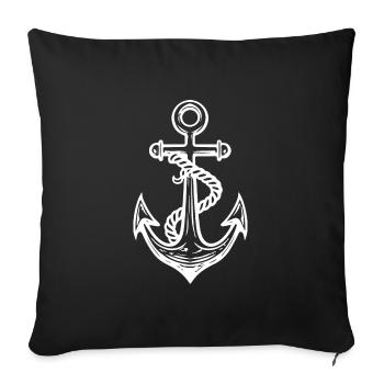 Anchor - Sofa pillowcase 17,3'' x 17,3'' (45 x 45 cm) - black - Front