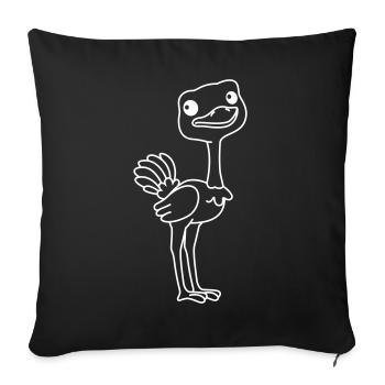 Strauss Comic Animal - Sofa pillowcase 17,3'' x 17,3'' (45 x 45 cm) - black - Front