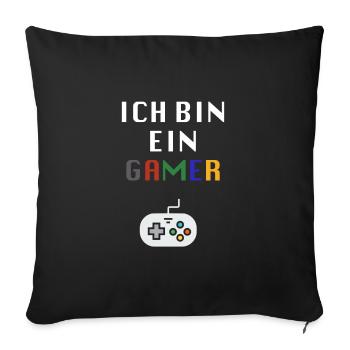 Je suis un joueur - Housse de coussin décorative 45 x 45 cm - noir - Devant