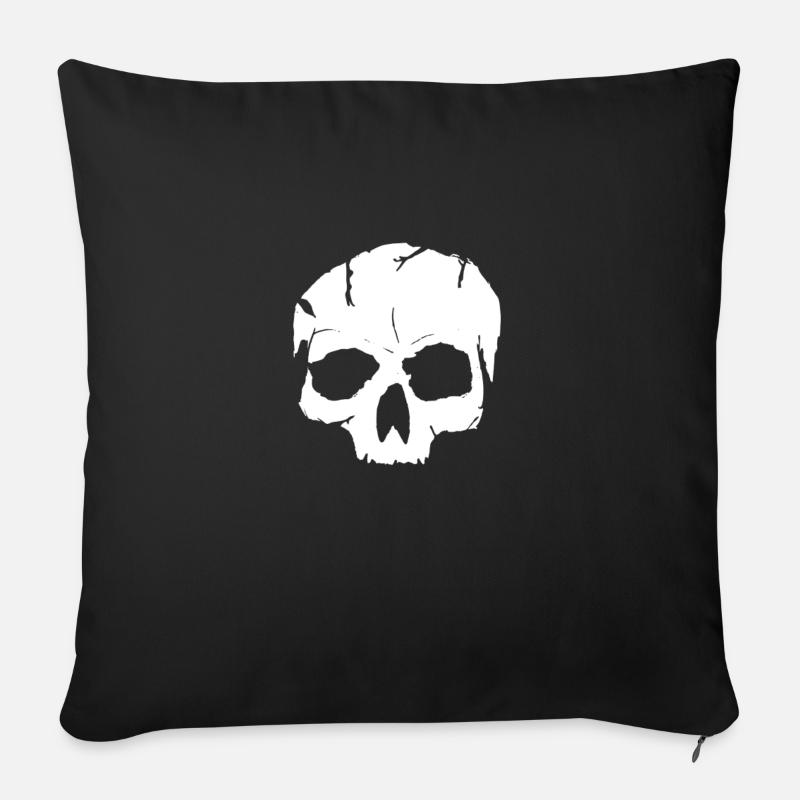 SKULL - Sofakissenbezug 45 x 45 cm - Schwarz
