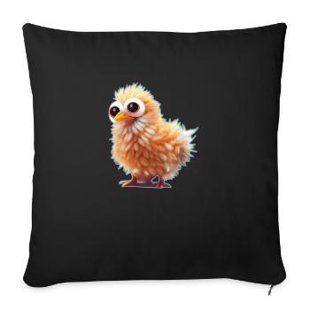 Glubschaugen Poussins - Housse de coussin décorative 45 x 45 cm - noir - Devant