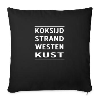 KBWC 02 white - Housse de coussin décorative 45 x 45 cm - noir - Devant