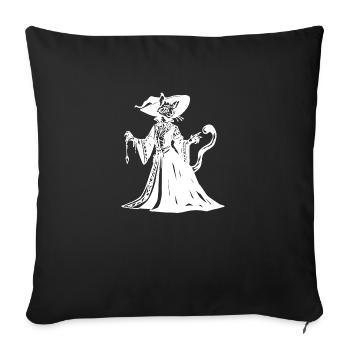 Tabaxi Witch RPG-Spiel - Sofakissenbezug 45 x 45 cm - Schwarz - Vorne