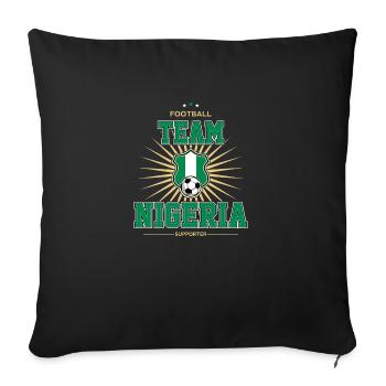 Nigéria - Housse de coussin décorative 45 x 45 cm - noir - Devant