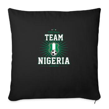 Nigéria - Housse de coussin décorative 45 x 45 cm - noir - Devant