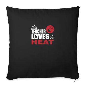 ce professeur aime la chaleur - Housse de coussin décorative 45 x 45 cm - noir - Devant