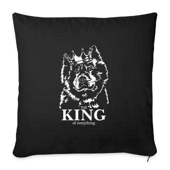 Eurasier King of everything Hundespruch Wilsigns - Sofakissenbezug 45 x 45 cm - Schwarz - Vorne