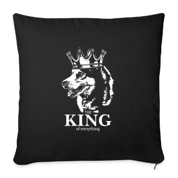 Husky sibérien roi chien disant chiens Wilsigns - Housse de coussin décorative 45 x 45 cm - noir - Devant