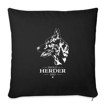 Berger Papa Chien Chien Wilsigns - Housse de coussin décorative 45 x 45 cm - noir - Devant