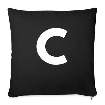 C - Sofakissenbezug 45 x 45 cm - Schwarz - Vorne