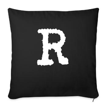 R - Sofakissenbezug 45 x 45 cm - Schwarz - Vorne