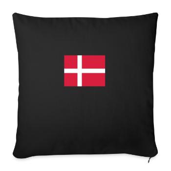 National Flag Of Denmark - Sofa pillowcase 17,3'' x 17,3'' (45 x 45 cm) - black - Front