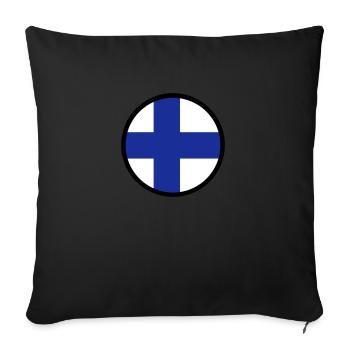 Under The Sign Of Finland - Sofa pillowcase 17,3'' x 17,3'' (45 x 45 cm) - black - Front