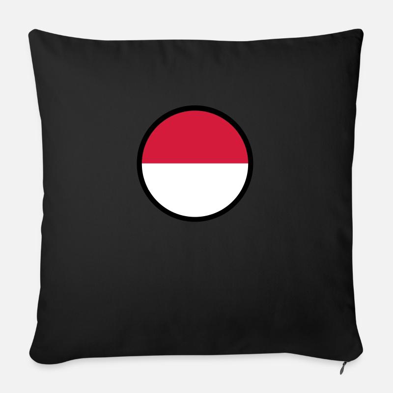 Sous le signe de l'Indonésie - Housse de coussin décorative 45 x 45 cm - noir