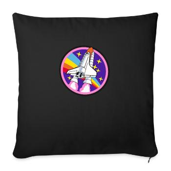 Navette spatiale - Housse de coussin décorative 45 x 45 cm - noir - Devant