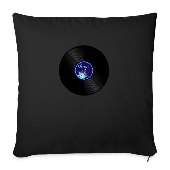 vinyl record - Sofa pillowcase 17,3'' x 17,3'' (45 x 45 cm) - black - Front