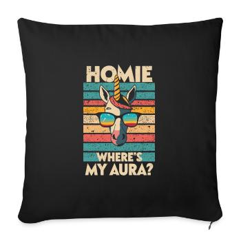 Hippie - Housse de coussin décorative 45 x 45 cm - noir - Devant