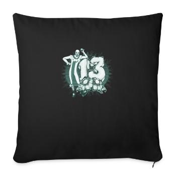 pitre 13 - Housse de coussin décorative 45 x 45 cm - noir - Devant