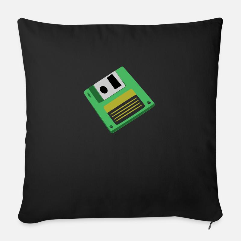 Diskette - Sofakissenbezug 45 x 45 cm - Schwarz