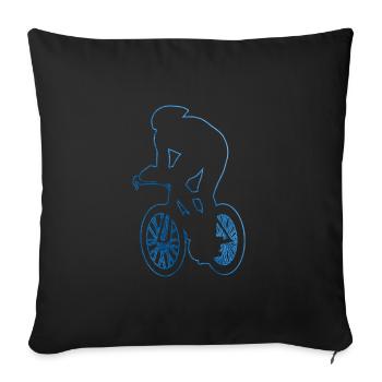 Rennradfahren Roadbike Rennradfahrer Herren - Sofakissenbezug 45 x 45 cm - Schwarz - Vorne