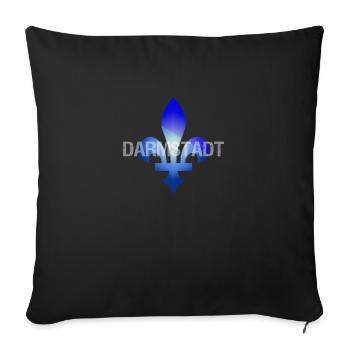 Darmstadt shirt for fans - Sofa pillowcase 17,3'' x 17,3'' (45 x 45 cm) - black - Front