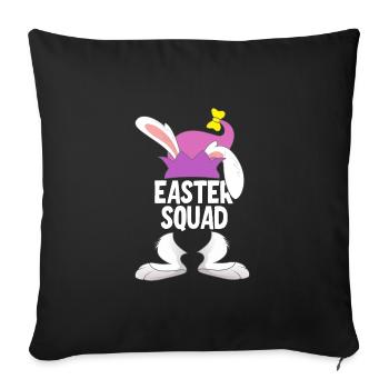 Easter Squad Easter Elf Costume - Sofa pillowcase 17,3'' x 17,3'' (45 x 45 cm) - black - Front