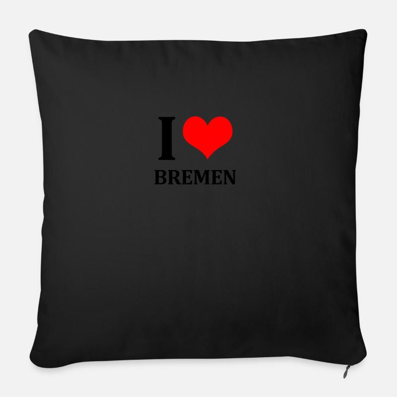 I Love Bremen - Sofakissenbezug 45 x 45 cm - Schwarz