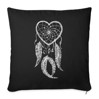 Dream Catcher - Sofa pillowcase 17,3'' x 17,3'' (45 x 45 cm) - black - Front