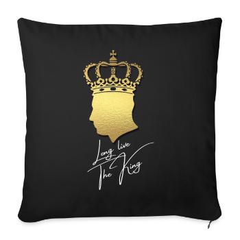 British King Coronation Charles England Flag - Sofa pillowcase 17,3'' x 17,3'' (45 x 45 cm) - black - Front
