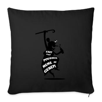 Drück mich nicht ... - Sofakissenbezug 45 x 45 cm - Schwarz - Vorne