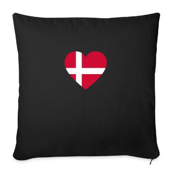 Love Love gift denmark denmark denmark - Sofa pillowcase 17,3'' x 17,3'' (45 x 45 cm) - black - Front