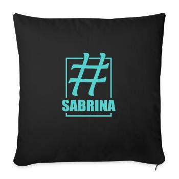 Hashtag SABRINA Sabrina sur les réseaux sociaux - Housse de coussin décorative 45 x 45 cm - noir - Devant