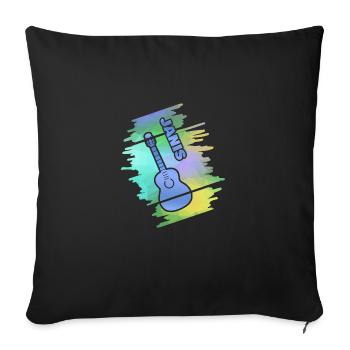 Guitar Janis - Sofakissenbezug 45 x 45 cm - Schwarz - Vorne