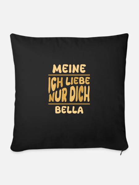 Frau Bella - Sofakissenbezug 45 x 45 cm - Schwarz