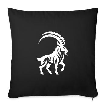 Capricorn Zodiac Tattoo - Sofa pillowcase 17,3'' x 17,3'' (45 x 45 cm) - black - Front