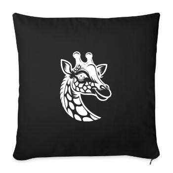 Little cute giraffe with cute look - Sofa pillowcase 17,3'' x 17,3'' (45 x 45 cm) - black - Front