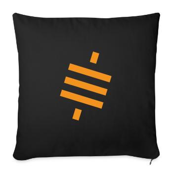Sats are our cents - Orange symbol - Sofakissenbezug 45 x 45 cm - Schwarz - Vorne