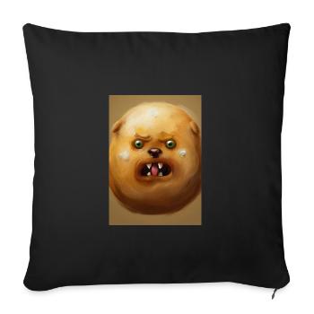 Kartoffel-Hund-Gesicht - Sofakissenbezug 45 x 45 cm - Schwarz - Vorne