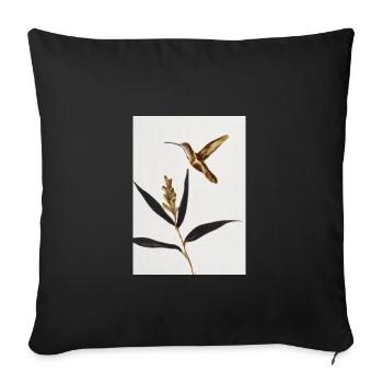 Abstrakter Vogel - Sofakissenbezug 45 x 45 cm - Schwarz - Vorne