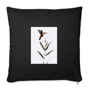 Abstrakter Vogel - Sofakissenbezug 45 x 45 cm - Schwarz - Vorne