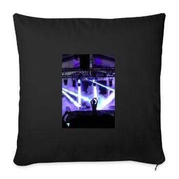 DJ beim Festival - Sofakissenbezug 45 x 45 cm - Schwarz - Vorne