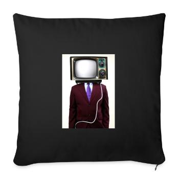 Anzug Tube TV Mann - Sofakissenbezug 45 x 45 cm - Schwarz - Vorne