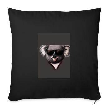 Koala mit Sonnenbrille - Sofakissenbezug 45 x 45 cm - Schwarz - Vorne