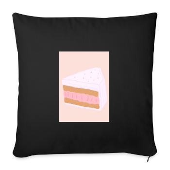 Pastell-Kuchen - Sofakissenbezug 45 x 45 cm - Schwarz - Vorne