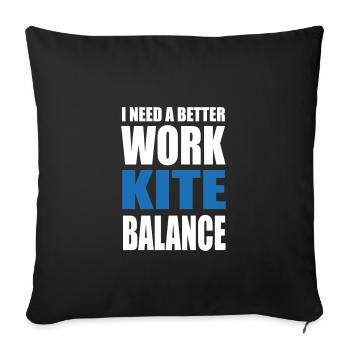kite - Sofa pillowcase 17,3'' x 17,3'' (45 x 45 cm) - black - Front