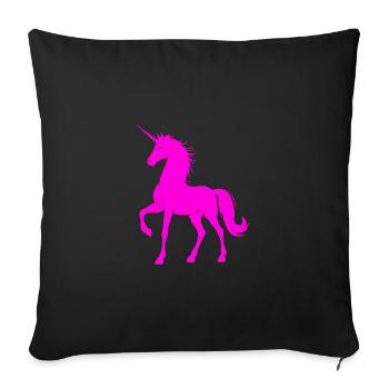 Einhorn - Sofakissenbezug 45 x 45 cm - Schwarz - Vorne