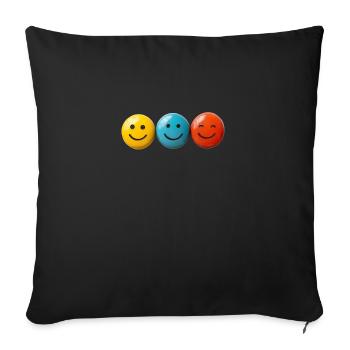 Happy T Shirts - Sofa pillowcase 17,3'' x 17,3'' (45 x 45 cm) - black - Front